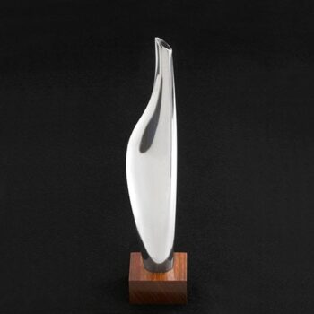 Tapio Wirkkala vase in sterling silver and rosewood at Studio Schalling