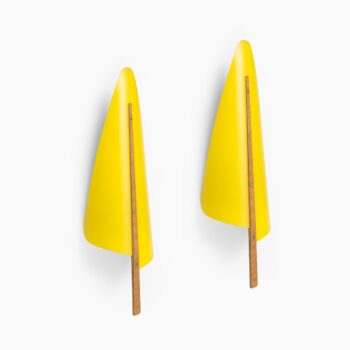 Hans-Agne Jakobsson wall lamps in yellow plastic at Studio Schalling