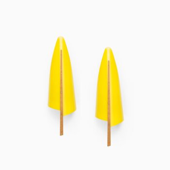 Hans-Agne Jakobsson wall lamps in yellow plastic at Studio Schalling