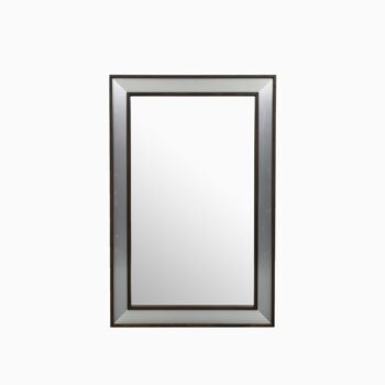 Large rosewood mirror with aluminium frame at Studio Schalling