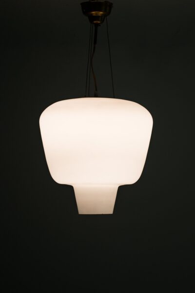 ASEA ceiling lamp in opaline glass and brass at Studio Schalling