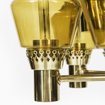 Hans-Agne Jakobsson ceiling lamp in brass and glass at Studio Schalling