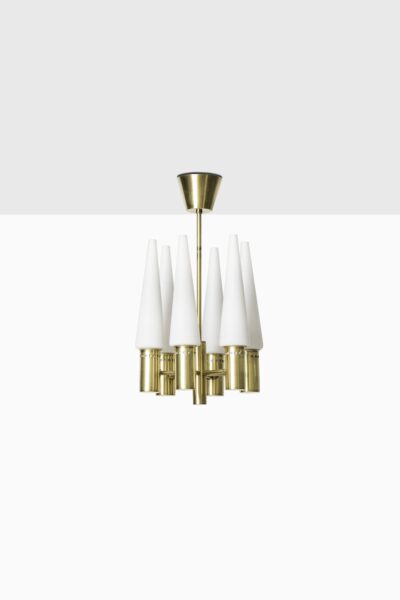 Hans-Agne Jakobsson ceiling lamp in brass and glass at Studio Schalling