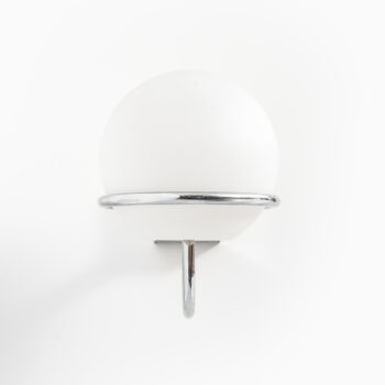 Hans-Agne Jakobsson wall lamps in chrome and opal glass at Studio Schalling
