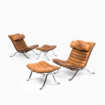 Arne Norell Ari easy chairs with footstools at Studio Schalling