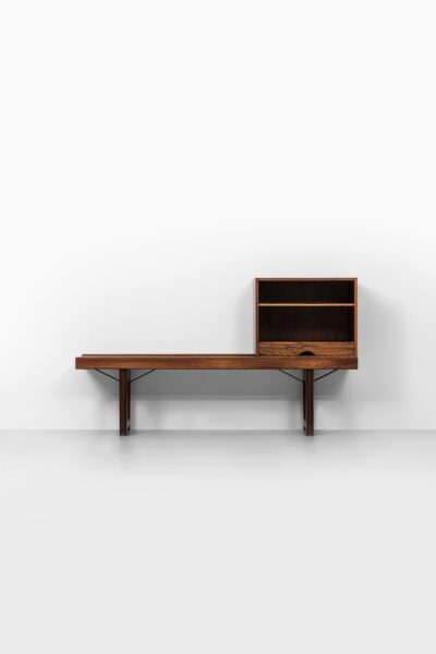 Torbjørn Afdal Krobo bench with LP box at Studio Schalling