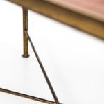 Frode Holm coffee table in teak and brass at Studio Schalling