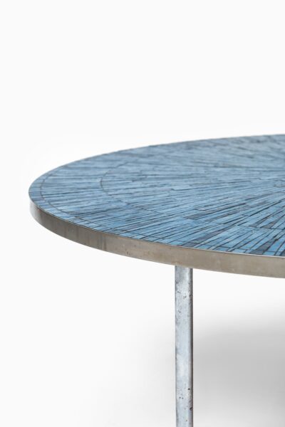 Coffee table in steel and mosaic at Studio Schalling
