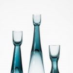 Bengt Edenfalk glass candlesticks by Skruf at Studio Schalling