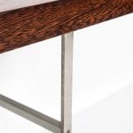 Side table in steel and wengé at Studio Schalling