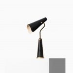 Table lamp with flexible shade in black metal at Studio Schalling