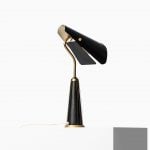 Table lamp with flexible shade in black metal at Studio Schalling