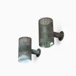 Hans Bergström wall lamps in patinated copper at Studio Schalling