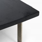 Jørgen Høj coffee table in steel and lacquered oak at Studio Schalling