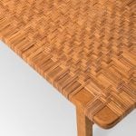 Børge Mogensen side table in oak and woven cane at Studio Schalling