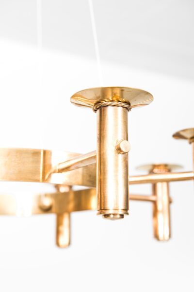 Hans-Agne Jakobsson chandelier in brass at Studio Schalling