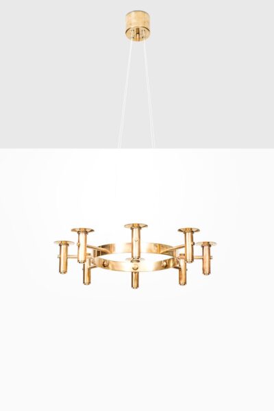 Hans-Agne Jakobsson chandelier in brass at Studio Schalling