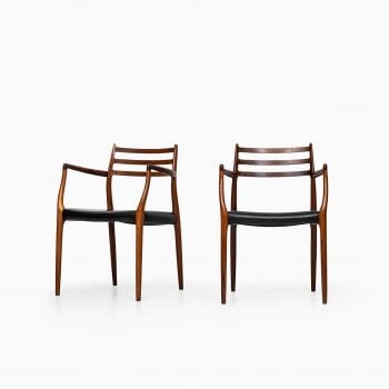 Niels O. Møller armchairs model 62 in rosewood at Studio Schalling