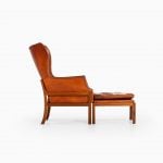 Mogens Koch wingback easy chair with stool at Studio Schalling