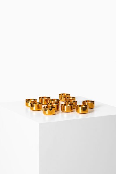 Pierre Forsell shot glasses in brass at Studio Schalling