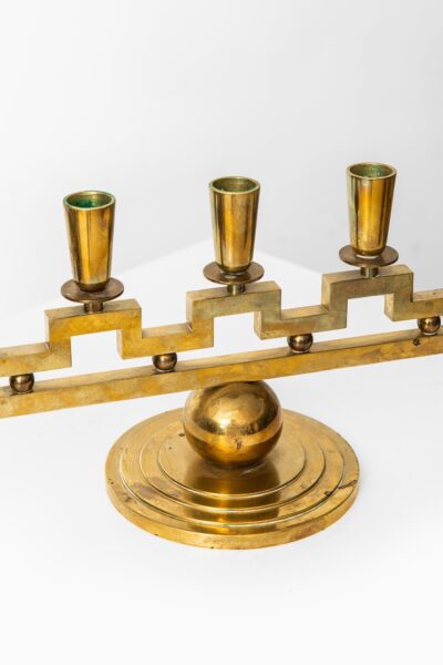 Lars Holmström candlestick in brass at Studio Schalling