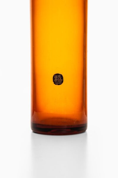 Amber glass vase by Glas & Trä Hovmantorp at Studio Schalling