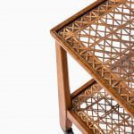 Otto Schulz trolley in oak and woven cane at Studio Schalling