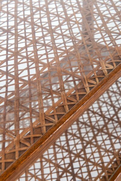 Otto Schulz trolley in oak and woven cane at Studio Schalling