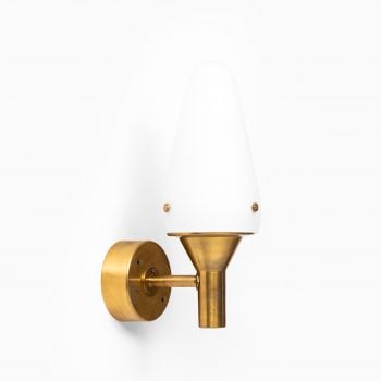 Hans-Agne Jakobsson wall lamps in brass and opal glass at Studio Schalling