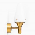 Hans-Agne Jakobsson wall lamps in brass and opal glass at Studio Schalling