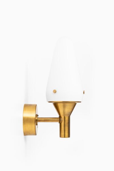 Hans-Agne Jakobsson wall lamps in brass and opal glass at Studio Schalling