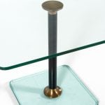 Coffee / side table in glass and brass at Studio Schalling