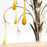 Elis Bergh ceiling lamp in glass by Böhlmarks at Studio Schalling