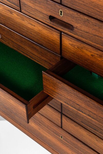 Kai Winding bureau in rosewood and brass at Studio Schalling