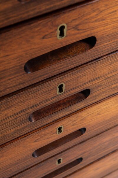 Kai Winding bureau in rosewood and brass at Studio Schalling