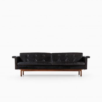 Karl-Erik Ekselius sofa in black leather at Studio Schalling