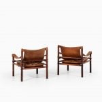 Arne Norell Sirocco easy chairs in rosewood at Studio Schalling