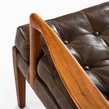 Arne Norell Löven easy chairs in walnut at Studio Schalling