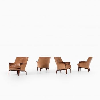 Arne Norell Pilot easy chairs in leather at Studio Schalling