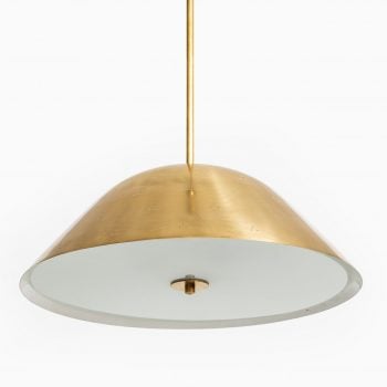 Paavo Tynell ceiling lamp in brass and glass at Studio Schalling