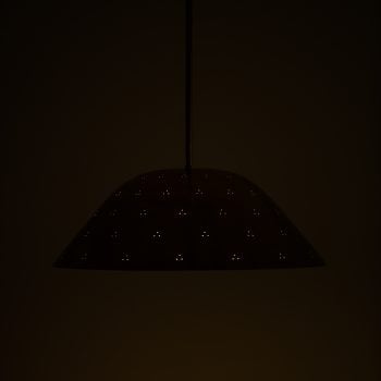 Paavo Tynell ceiling lamp in brass and glass at Studio Schalling