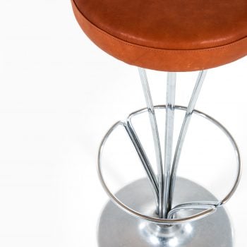 Piet Hein bar stools in chromed steel at Studio Schalling