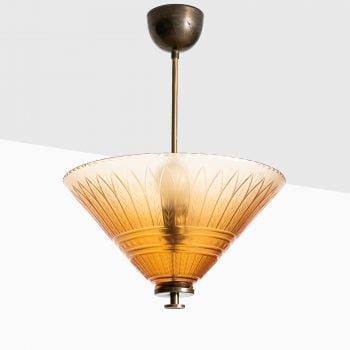 Edward Hald ceiling lamp by Orrefors at Studio Schalling