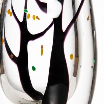Vicke Lindstrand glass vase Autumn by Kosta at Studio Schalling