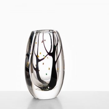 Vicke Lindstrand glass vase Autumn by Kosta at Studio Schalling