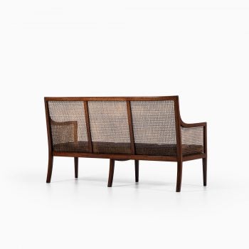 Lysberg Hansen & Therp sofa in mahogany and cane at Studio Schalling