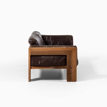 Tobia Scarpa Bastiano sofa in brown leather at Studio Schalling