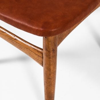 Knud Færch cowhorn armchair in oak and leather at Studio Schalling