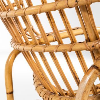 Viggo Boesen easy chairs in rattan and cane at Studio Schalling