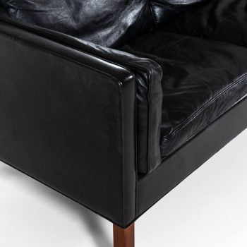 Børge Mogensen 2213 sofa in black leather at Studio Schalling
